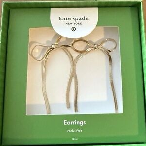 Gold Linear drop stud Earrings Kate Spade x Target New York